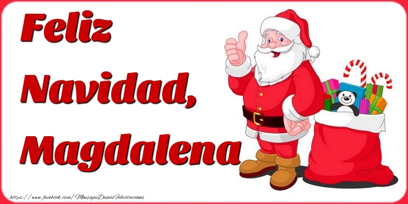 Felicitaciones de Navidad - Papá Noel & Regalo | Feliz Navidad, Magdalena