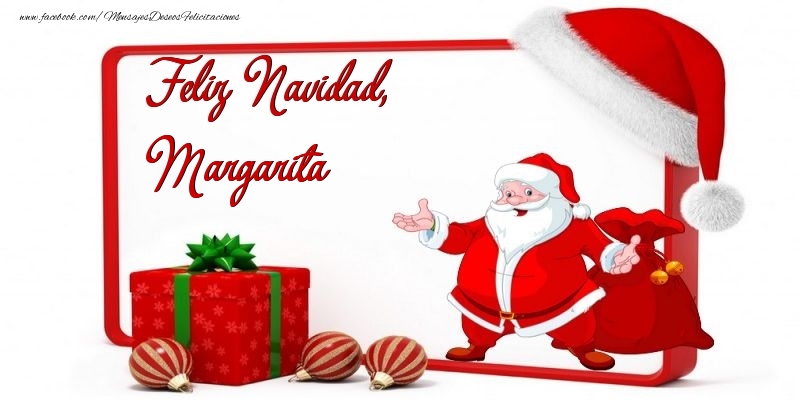 Felicitaciones de Navidad - Feliz Navidad, Margarita