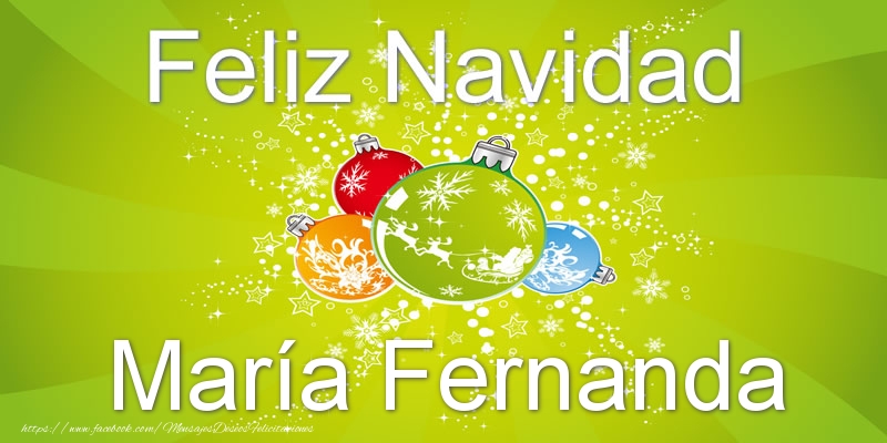 Felicitaciones de Navidad - Feliz Navidad María Fernanda