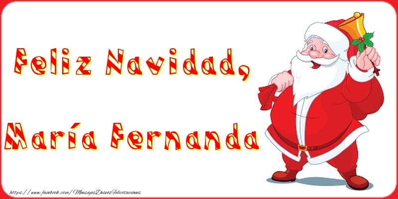 Felicitaciones de Navidad - Feliz Navidad, María Fernanda