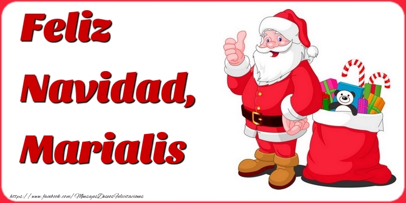Felicitaciones de Navidad - Papá Noel & Regalo | Feliz Navidad, Marialis