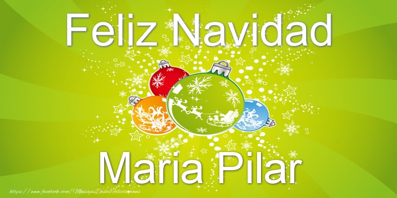 Felicitaciones de Navidad - Bolas De Navidad | Feliz Navidad Maria Pilar