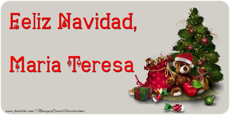 Felicitaciones de Navidad - Feliz Navidad, Maria Teresa