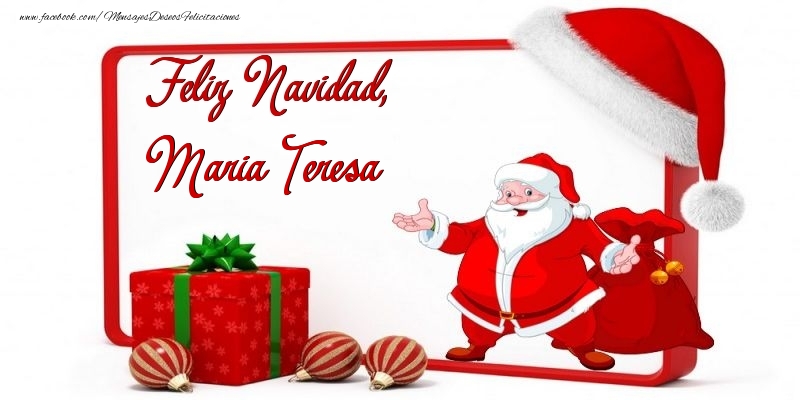 Felicitaciones de Navidad - Feliz Navidad, Maria Teresa
