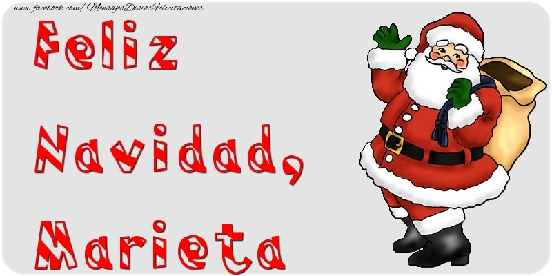 Felicitaciones de Navidad - Feliz Navidad, Marieta