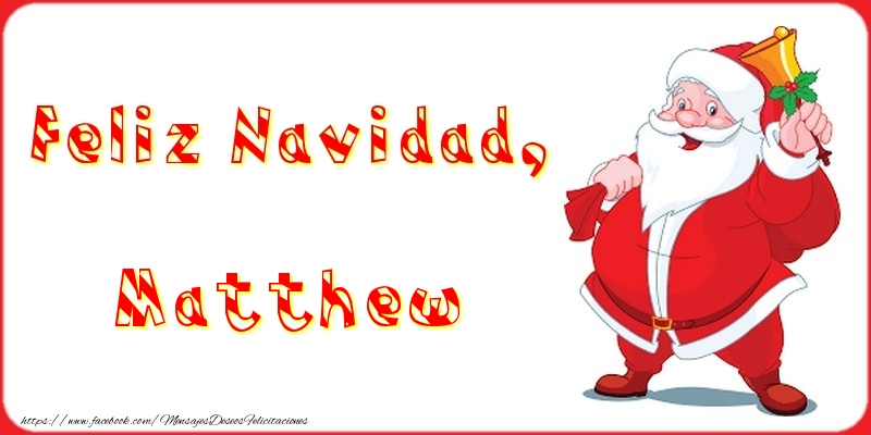 Felicitaciones de Navidad - Feliz Navidad, Matthew