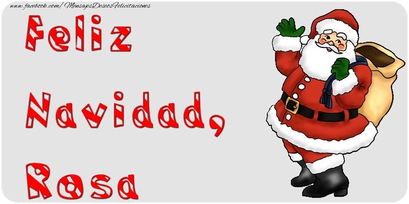 Felicitaciones de Navidad - Papá Noel | Feliz Navidad, Rosa