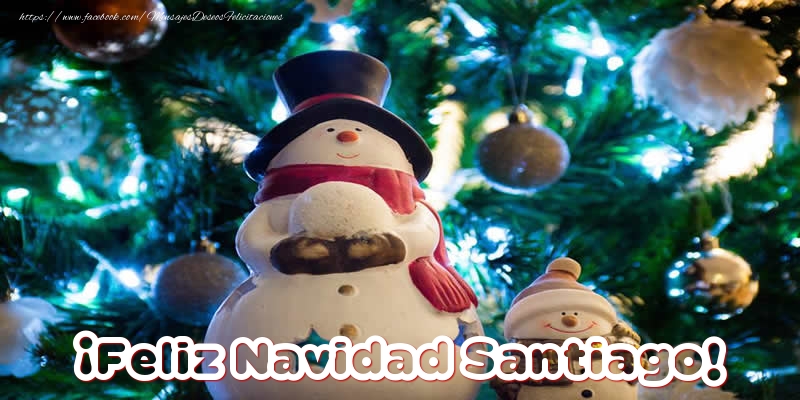 Felicitaciones de Navidad - ¡Feliz Navidad Santiago!