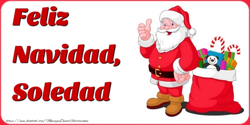 Felicitaciones de Navidad - Feliz Navidad, Soledad