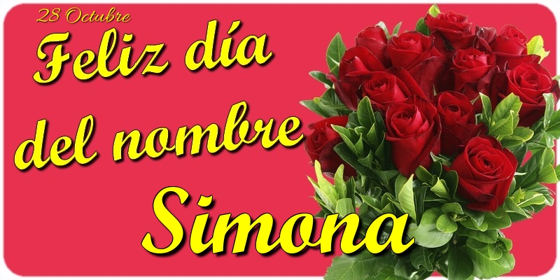 Felicitaciones de Onomástica - Feliz Día del Nombre, Simona! 28 Octubre