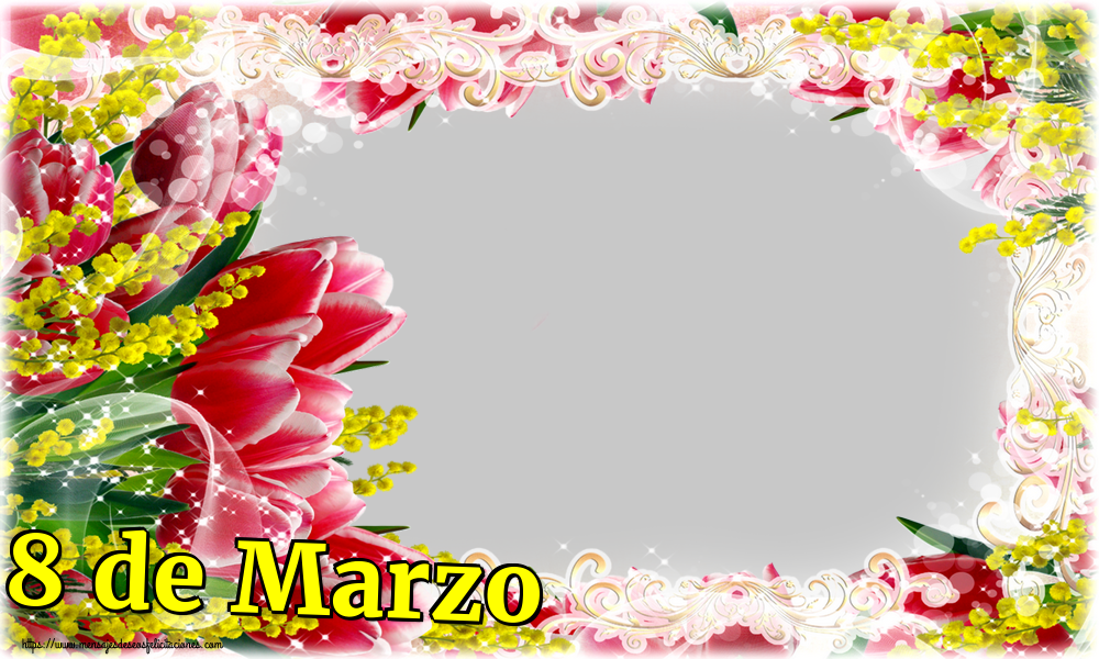 Felicitaciones Personalizadas para el día de la mujer - 8 de Marzo - Marco de foto de Feliz Día de la Mujer
