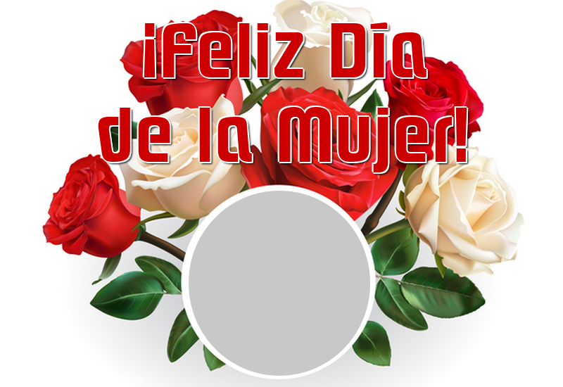 Felicitaciones Personalizadas para el día de la mujer - ¡Feliz Día de la Mujer! - Marco de foto de Feliz Día de la Mujer