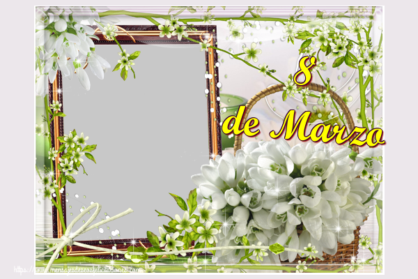 Felicitaciones Personalizadas para el día de la mujer - 8 de Marzo - Marco de foto de Feliz Día de la Mujer