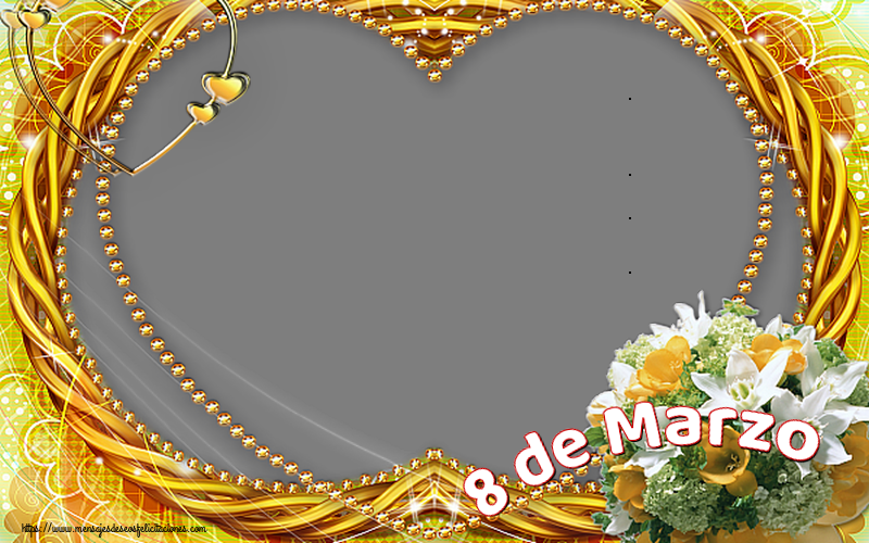 Felicitaciones Personalizadas para el día de la mujer - 8 de Marzo - Marco de foto de Feliz Día de la Mujer