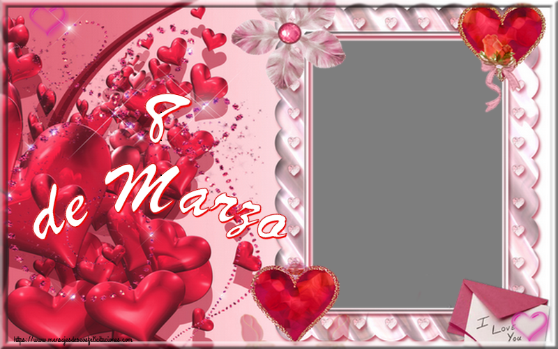 Felicitaciones Personalizadas para el día de la mujer - 8 de Marzo - Marco de foto de Feliz Día de la Mujer