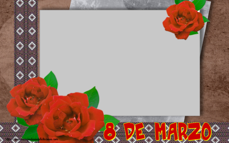 Felicitaciones Personalizadas para el día de la mujer - 8 de Marzo - Marco de foto de Feliz Día de la Mujer