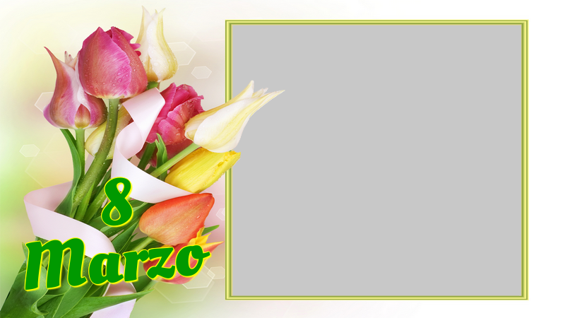 Felicitaciones Personalizadas para el día de la mujer - 8 Marzo - Marco de foto de Feliz Día de la Mujer
