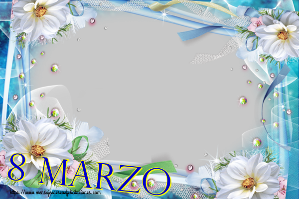 Felicitaciones Personalizadas para el día de la mujer - 8 Marzo - Marco de foto de Feliz Día de la Mujer