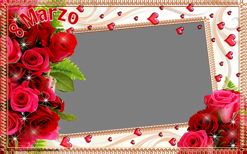 Felicitaciones Personalizadas para el día de la mujer - 8 Marzo - Marco de foto de Feliz Día de la Mujer