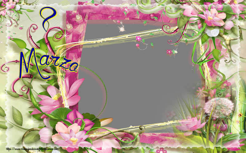 Felicitaciones Personalizadas para el día de la mujer - 8 Marzo - Marco de foto de Feliz Día de la Mujer