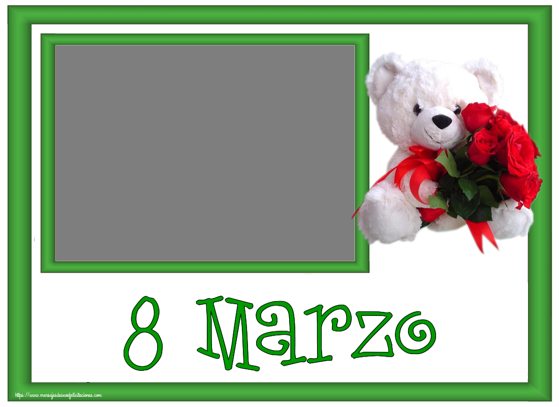 Felicitaciones Personalizadas para el día de la mujer - 8 Marzo - Marco de foto