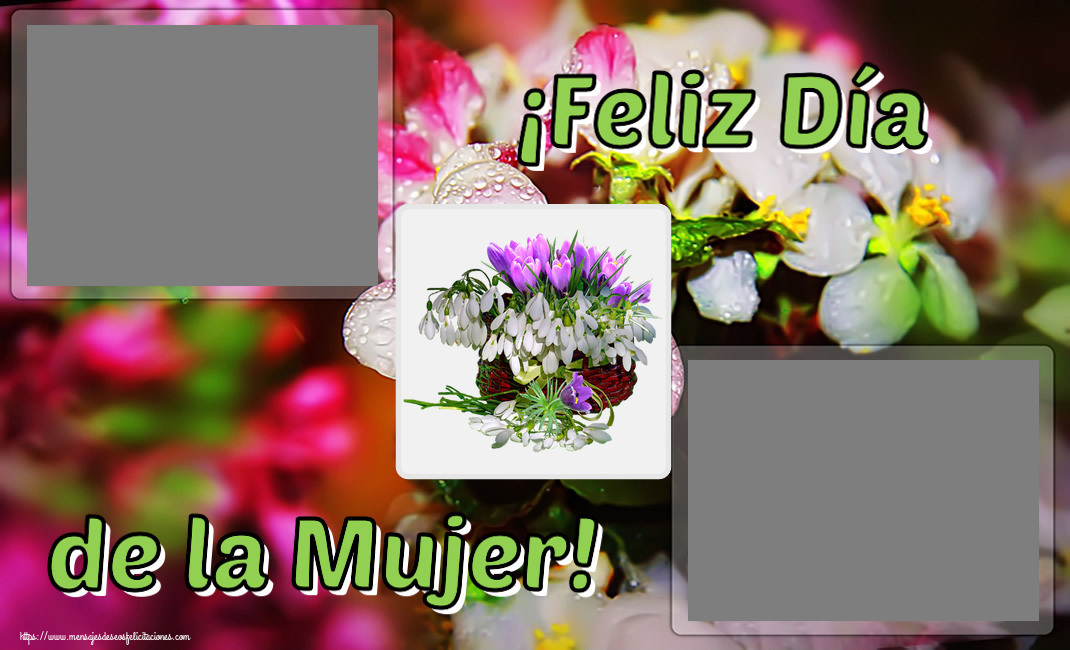 Felicitaciones Personalizadas para el día de la mujer - ¡Feliz Día de la Mujer! - Marco de foto