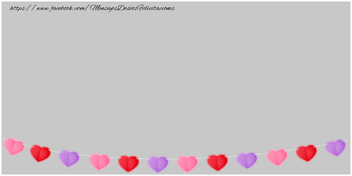 Felicitaciones Personalizadas de amor - Imagen con corazones