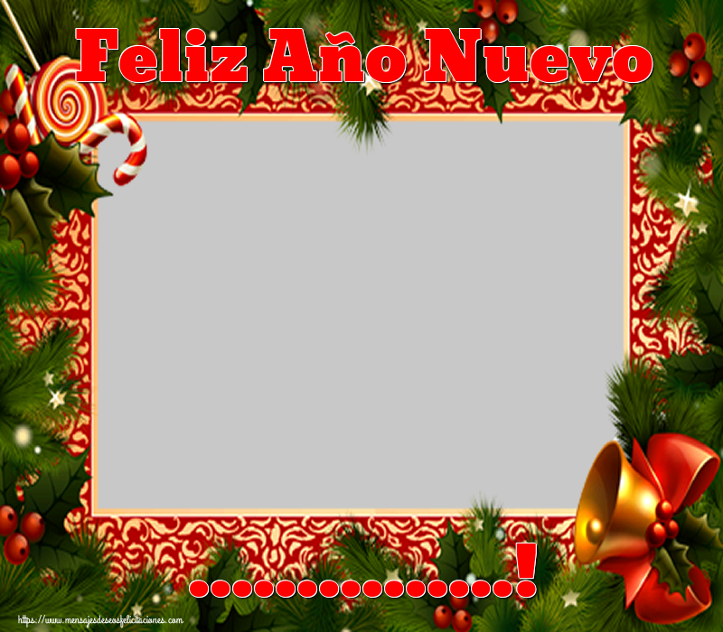 Felicitaciones Personalizadas de Año Nuevo - Feliz Año Nuevo ...! - Marco de foto de Año Nuevo