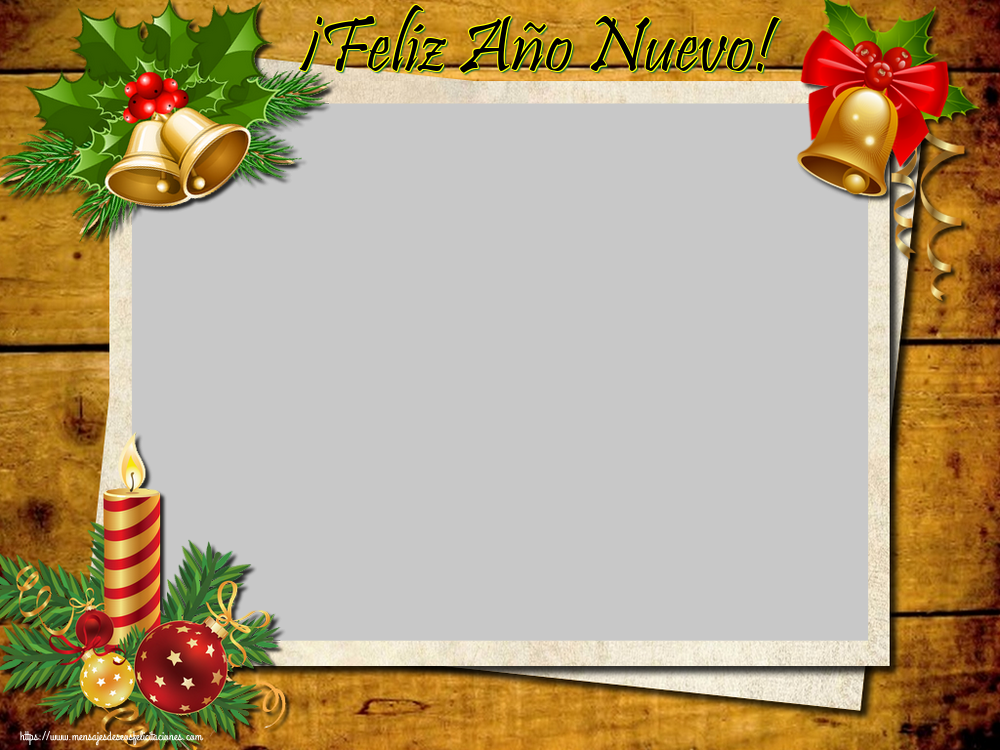Felicitaciones Personalizadas de Año Nuevo - ¡Feliz Año Nuevo! - Marco de foto de Año Nuevo