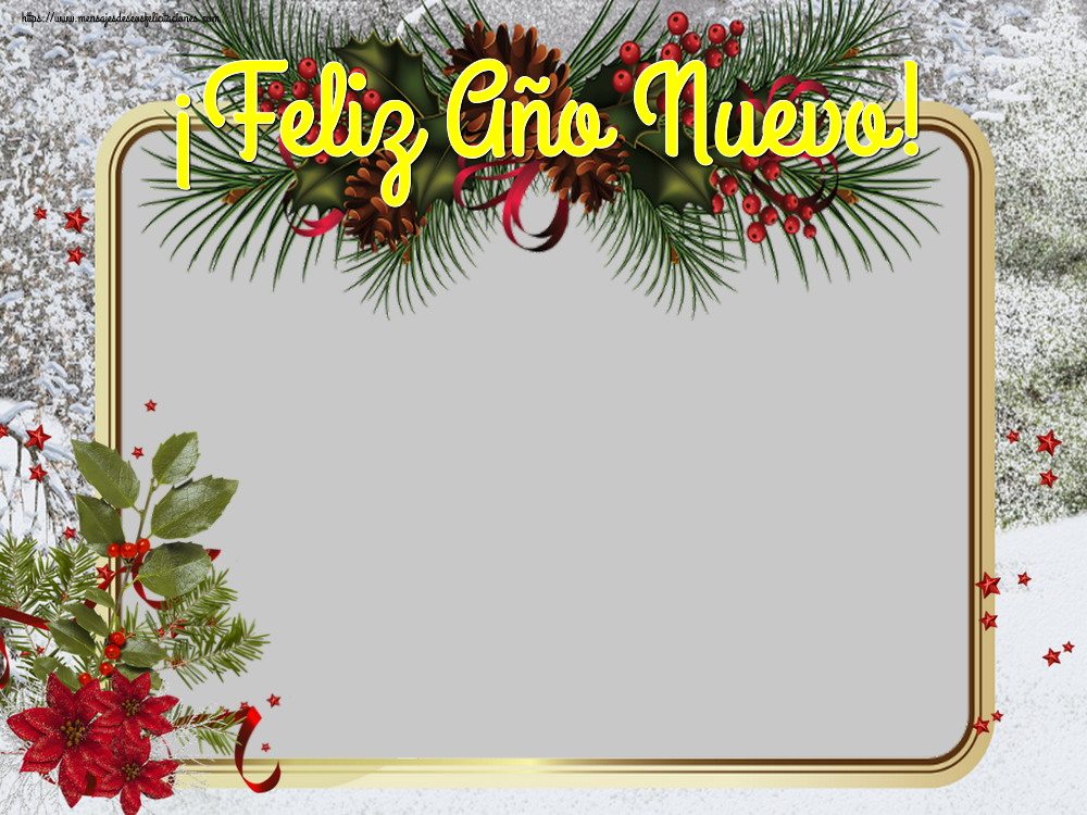 Felicitaciones Personalizadas de Año Nuevo - ¡Feliz Año Nuevo! - Marco de foto de Año Nuevo