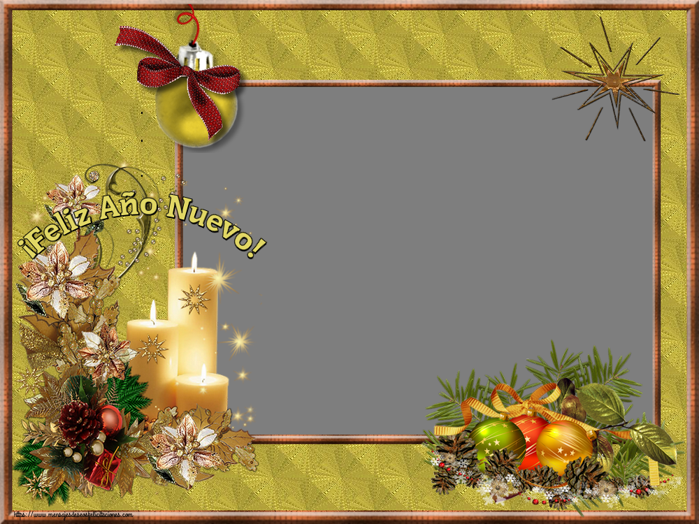 Felicitaciones Personalizadas de Año Nuevo - ¡Feliz Año Nuevo! - Marco de foto de Año Nuevo