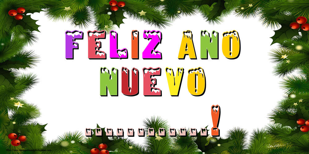 Felicitaciones Personalizadas de Año Nuevo - Feliz Ano Nuevo ...!