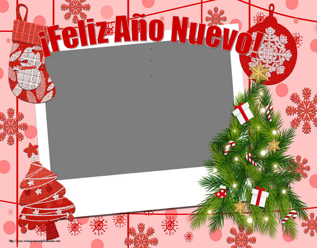 Felicitaciones Personalizadas de Año Nuevo - ¡Feliz Año Nuevo! - Marco de foto de Año Nuevo