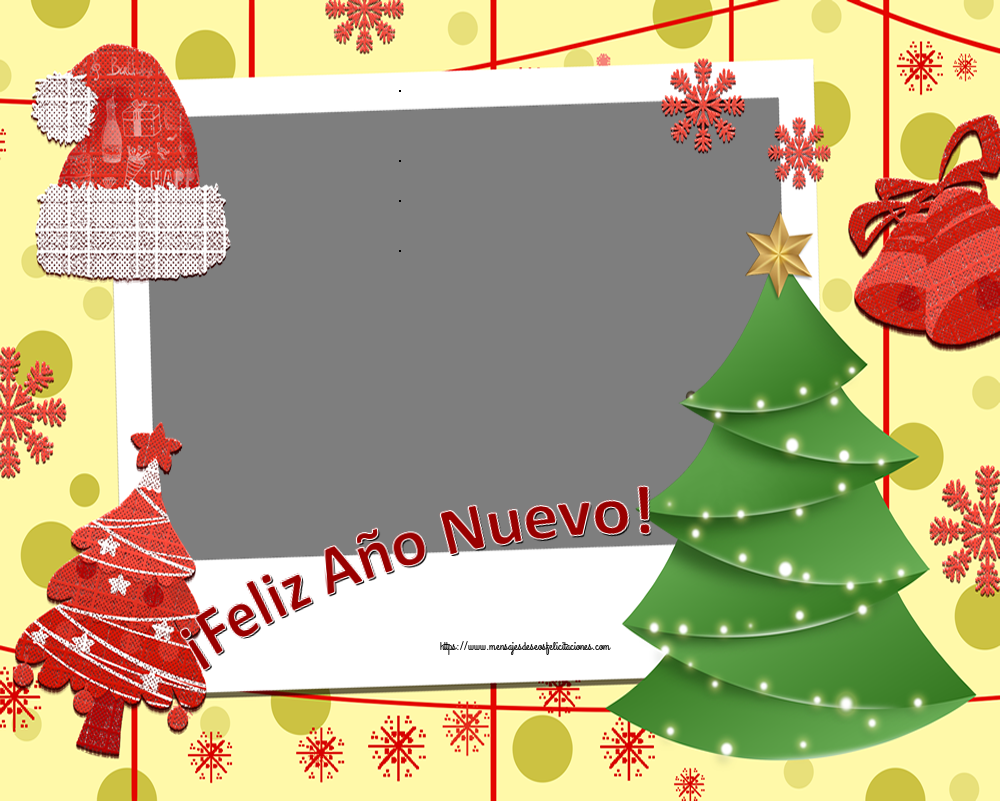 Felicitaciones Personalizadas de Año Nuevo - ¡Feliz Año Nuevo! - Marco de foto de Año Nuevo