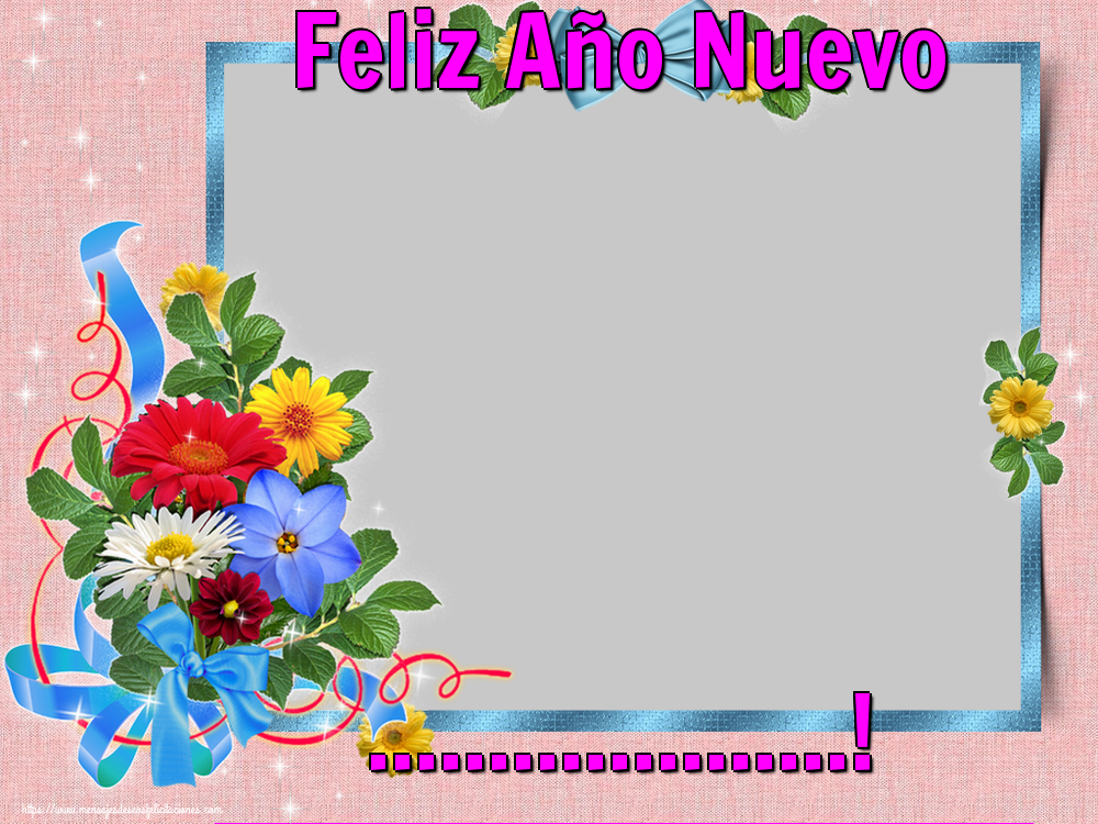 Felicitaciones Personalizadas de Año Nuevo - Feliz Año Nuevo ...! - Marco de foto de Año Nuevo