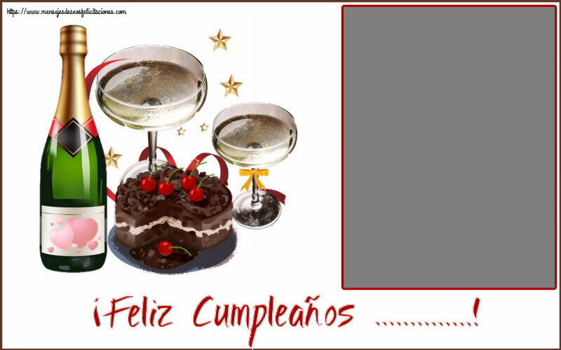 Felicitaciones Personalizadas de cumpleaños - ¡Feliz Cumpleaños ...! - Marco de foto