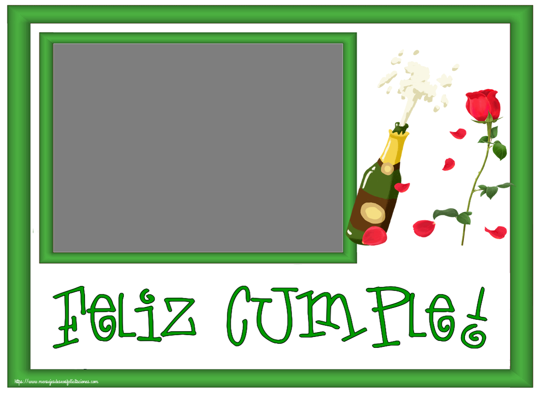 Felicitaciones Personalizadas de cumpleaños - Feliz Cumple! - Marco de foto