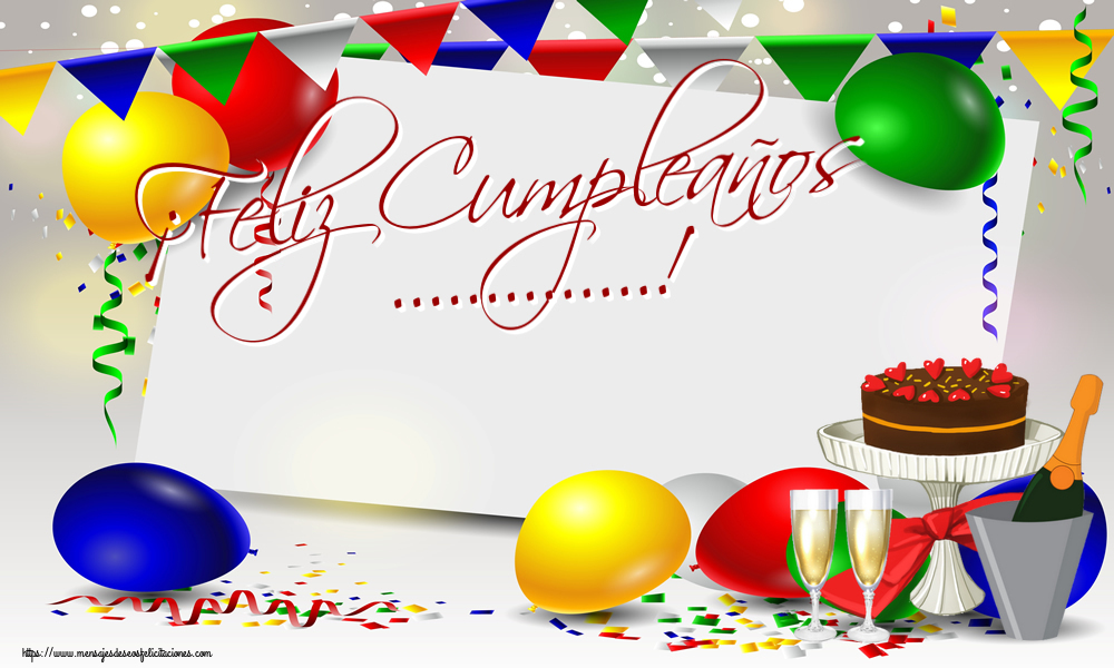 Felicitaciones Personalizadas de cumpleaños - ¡Feliz Cumpleaños ...!