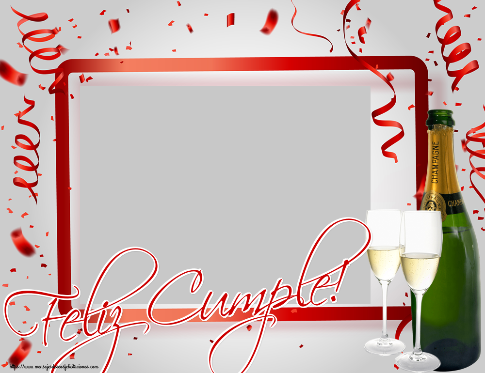 Felicitaciones Personalizadas de cumpleaños - Feliz Cumple! - Marco de foto