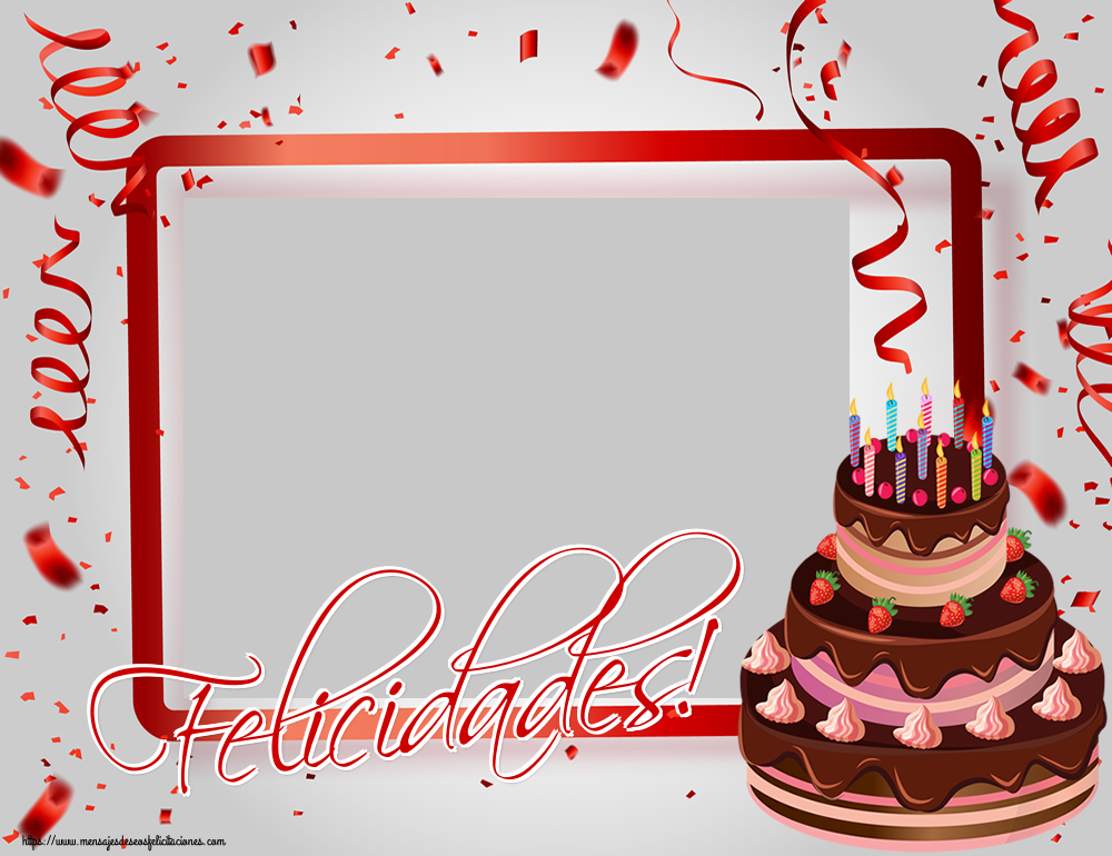 Felicitaciones Personalizadas de cumpleaños - Felicidades! - Marco de foto