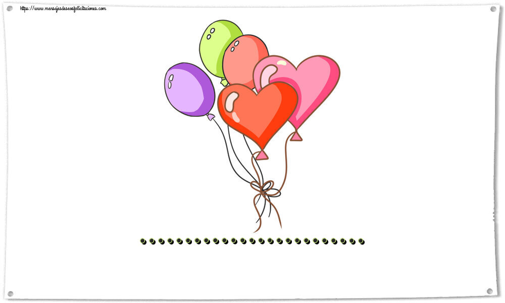 Felicitaciones Personalizadas de cumpleaños - ... ~ 5 globos de colores