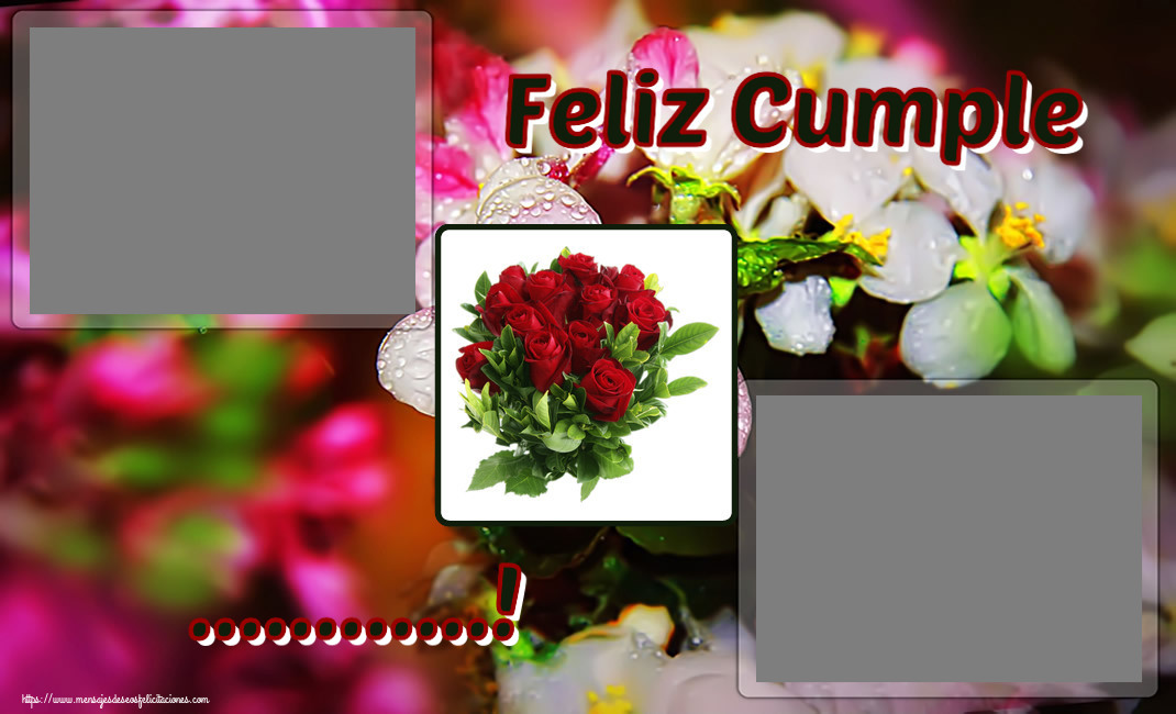 Felicitaciones Personalizadas de cumpleaños - Feliz Cumple ...! - Marco de foto