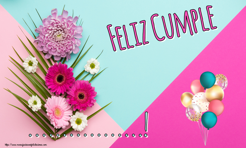 Felicitaciones Personalizadas de cumpleaños - Feliz Cumple ...! ~ globos de colores