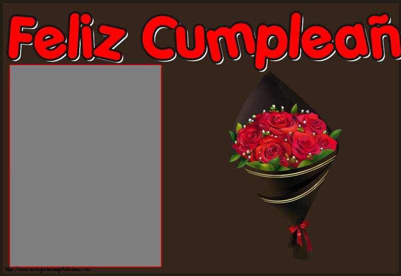 Felicitaciones Personalizadas de cumpleaños - Feliz Cumpleaños! - Marco de foto