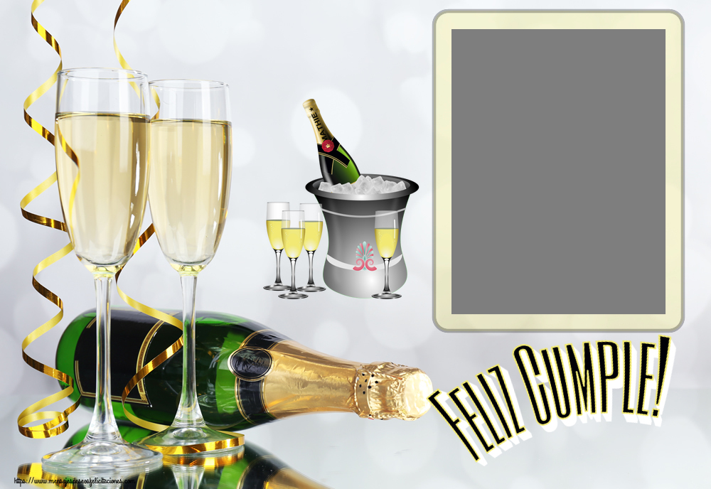 Felicitaciones Personalizadas de cumpleaños - Feliz Cumple! - Marco de foto