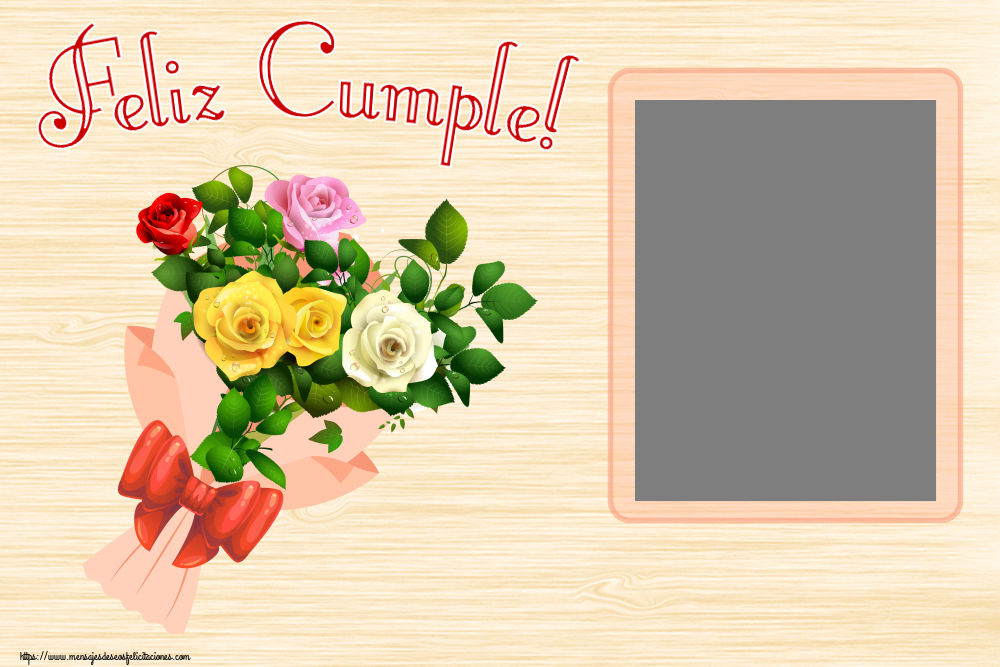 Felicitaciones Personalizadas de cumpleaños - Feliz Cumple! - Marco de foto