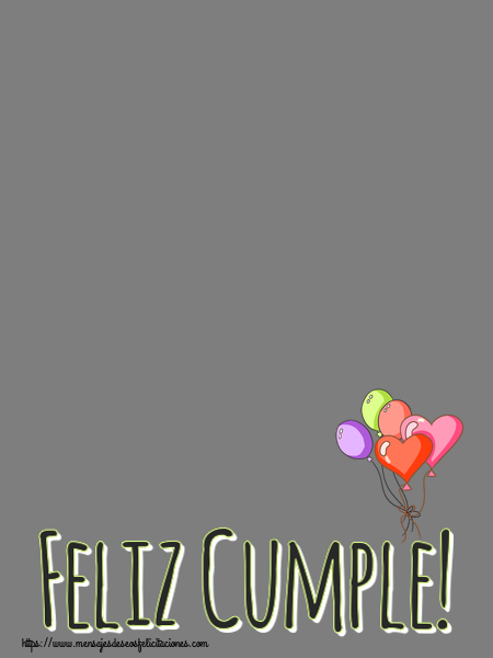 Felicitaciones Personalizadas de cumpleaños - Feliz Cumple! - Marco de foto