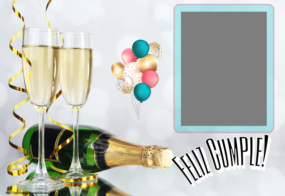 Felicitaciones Personalizadas de cumpleaños - Feliz Cumple! - Marco de foto