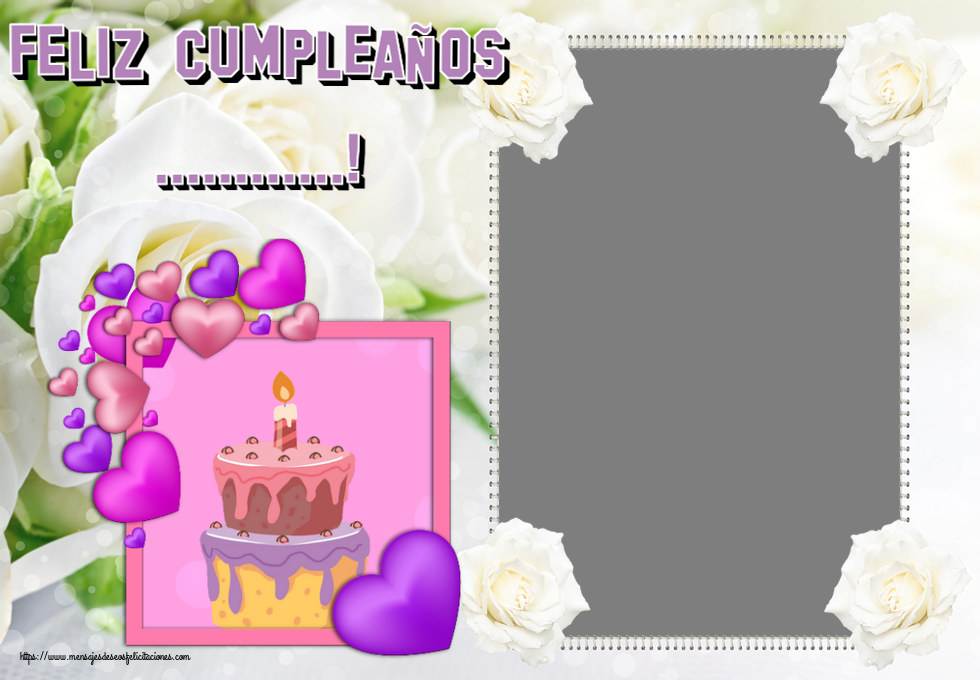 Felicitaciones Personalizadas de cumpleaños - ¡Feliz Cumpleaños ...! - Marco de foto