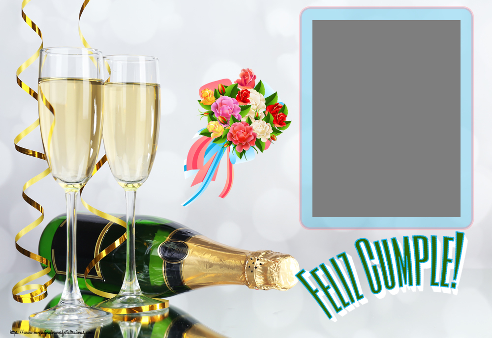 Felicitaciones Personalizadas de cumpleaños - Feliz Cumple! - Marco de foto